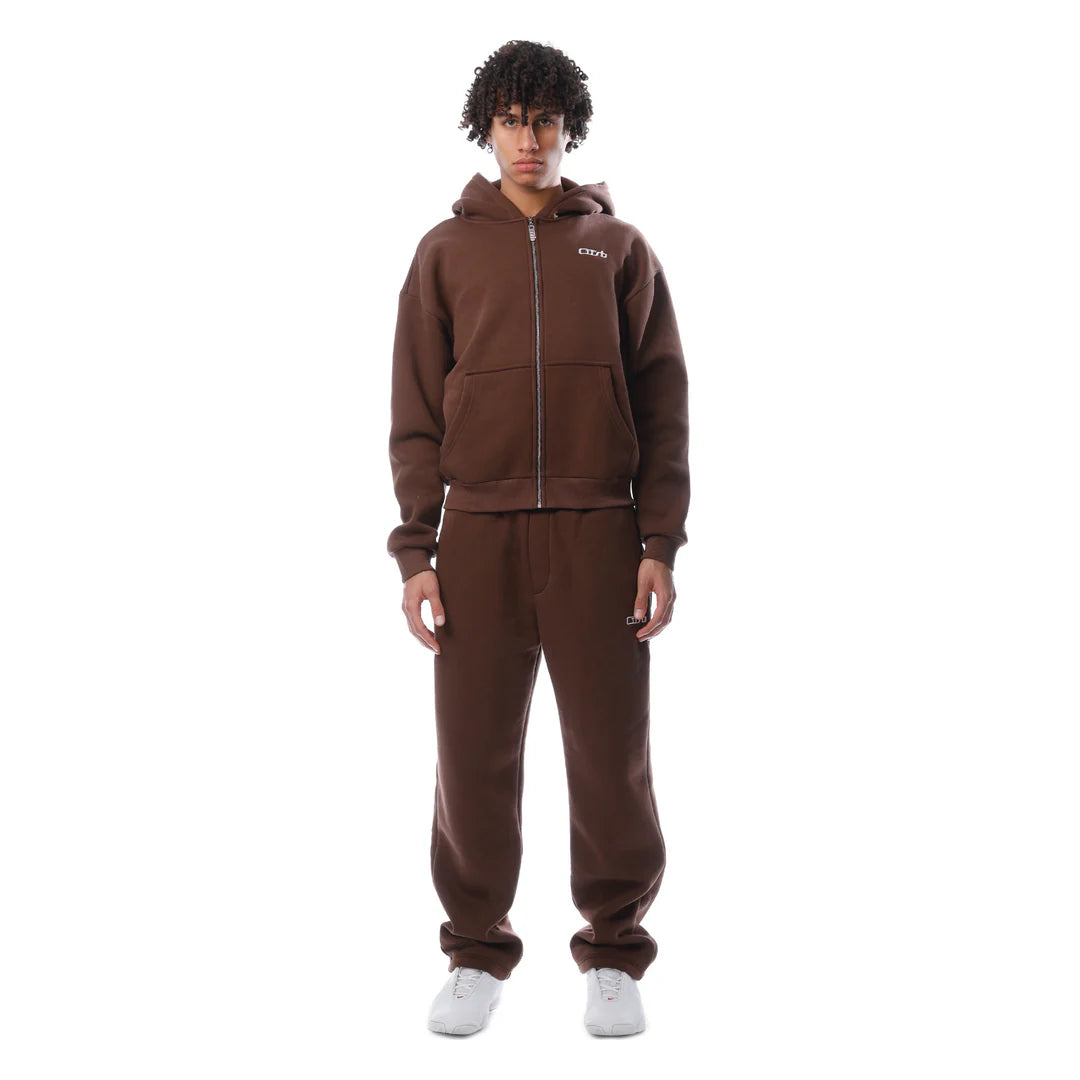 Tracksuit cusb clo zip-up marrón